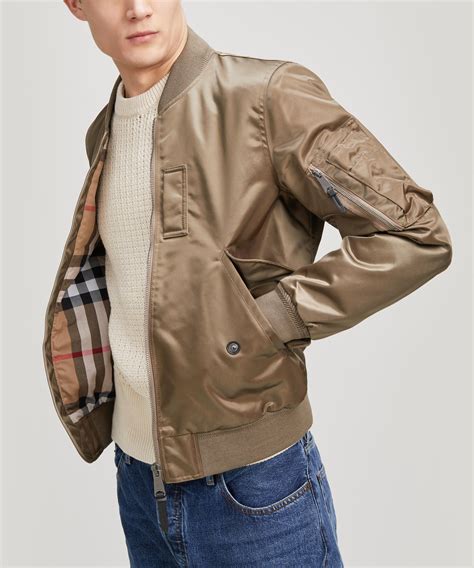 burberry bomber jacket satin|Burberry military jacket.